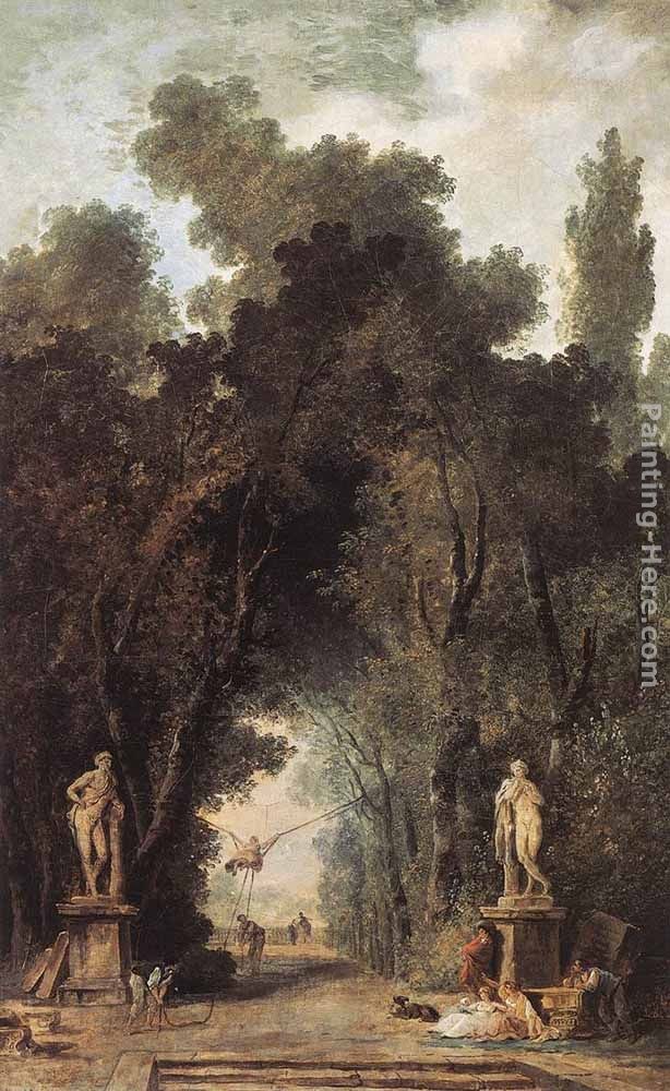 Hubert Robert Avenue in a Park